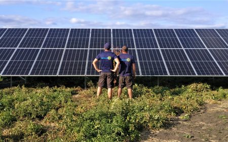 Наземная 30 кВт солнечная станция в Сумской области