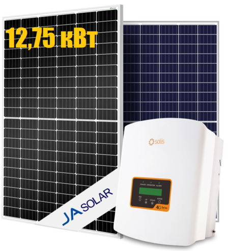 Сонячна електростанція на власне споживання 12,75 кВт під ключ