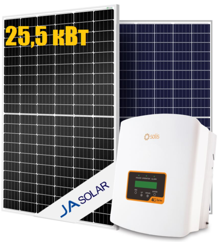 Сонячна електростанція на власне споживання 25,5 кВт під ключ